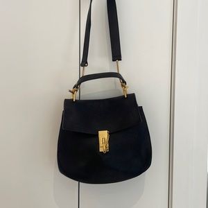 Chloe should bag , crossbody , black leather